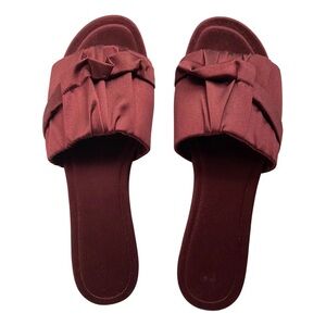 The Row Burgundy Sandals